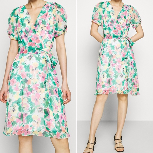 DKNY Floral Print Midi Dress - Picture 1 of 5